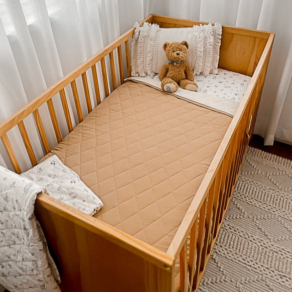 Camel Cream Crib Coverlet