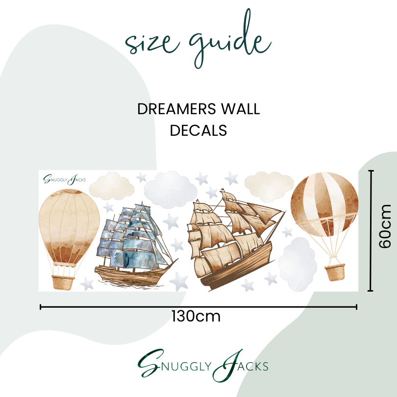 Dreamers Wall Art Decals / Removable Wall Stickers