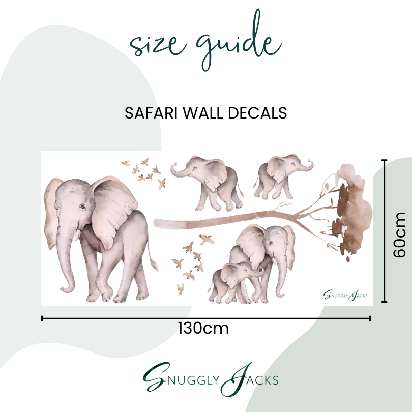 Safari Wall Art Decals / Removable Wall Stickers