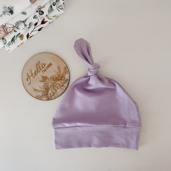 Lavender Knotted Beanie