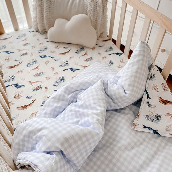 Ocean Fitted Crib Sheet