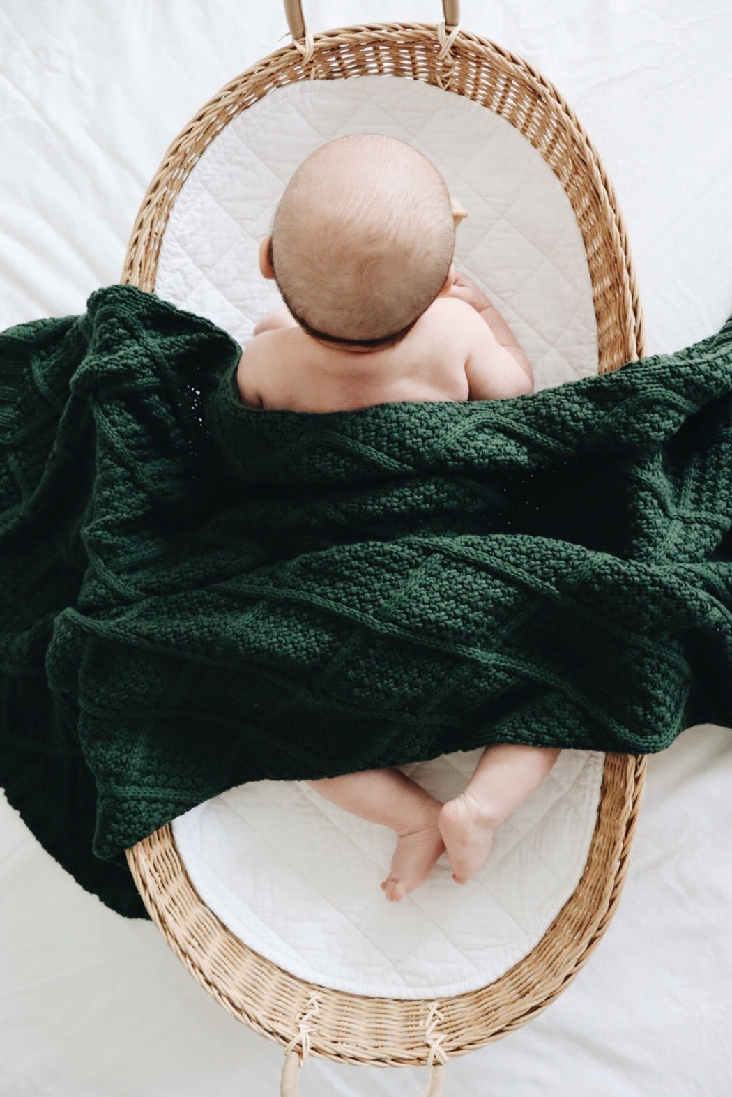 Lightweight and Cozy Forest Knitted Baby Blanket for Newborns