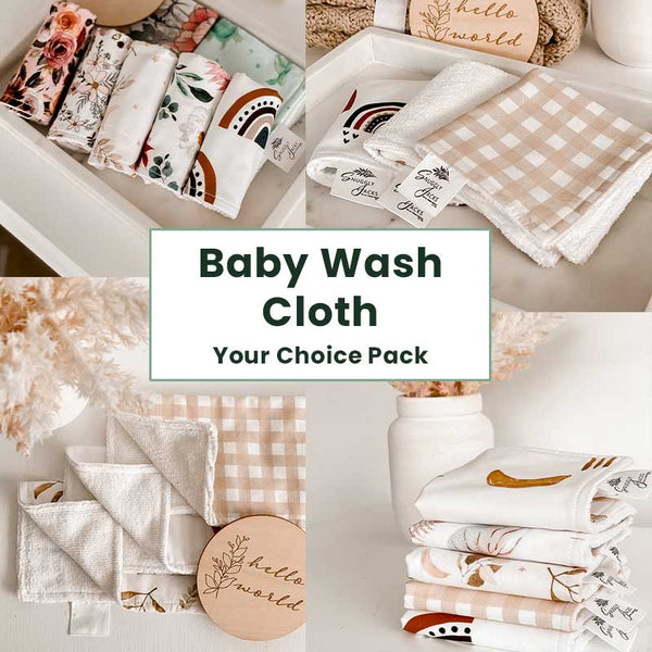5 PACK Baby Bath Wash Cloths